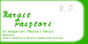 margit pasztori business card